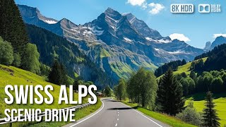 Swiss Valley Scenic Drive: Lauterbrunnen - Grindelwald 🇨🇭 Switzerland [4K HDR] Driving Tour