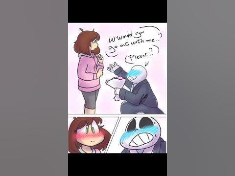 Sans x frisk comic - YouTube