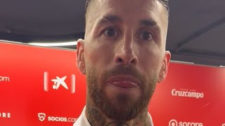 Sergio Ramos en zona mixta tras la derrota del Sevilla ante el Cádiz