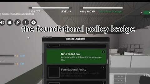 how to get the foundational policy badge/foundation seal kill effect inside of scp roleplay
