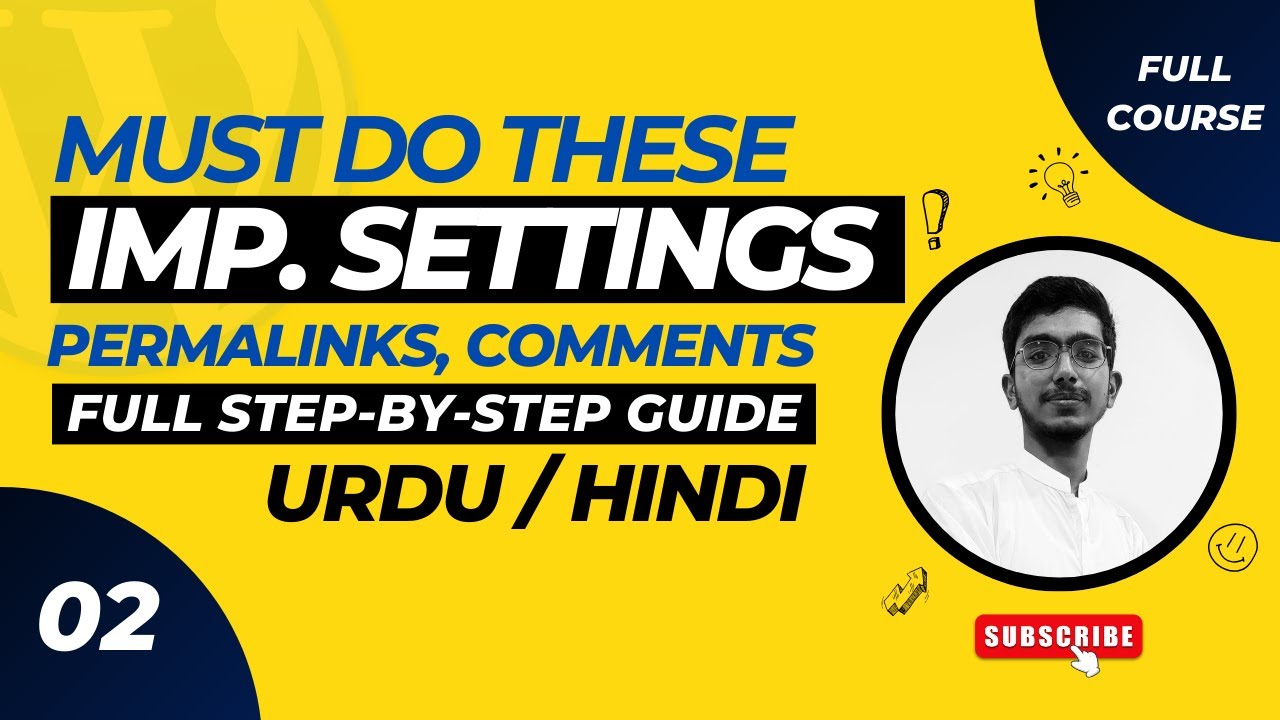 Website Settings for WordPress | Full Detailed Tutorial - [Class 02 ...