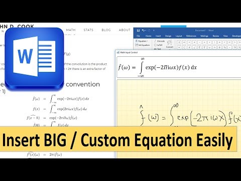 How to Insert Complex Math Equation in Microsoft Word