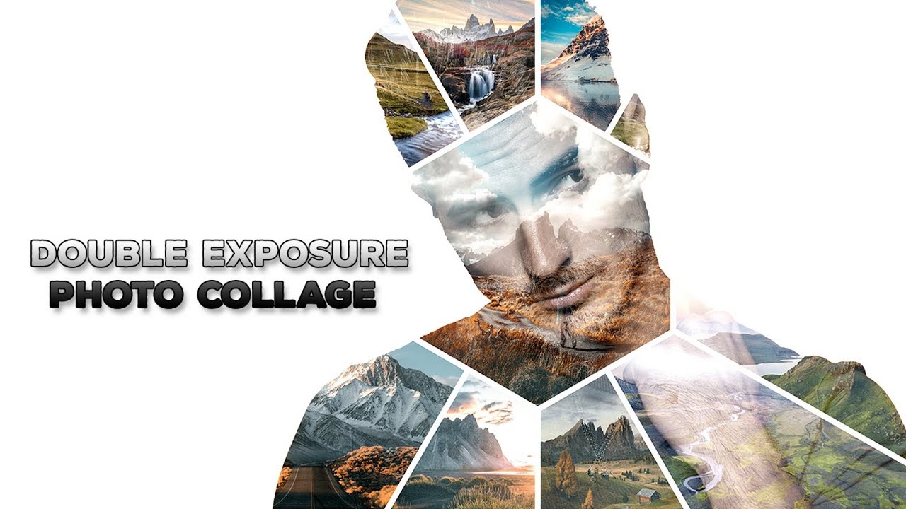 Double Exposure Photo Collage !! Photo Collage PSD YouTube