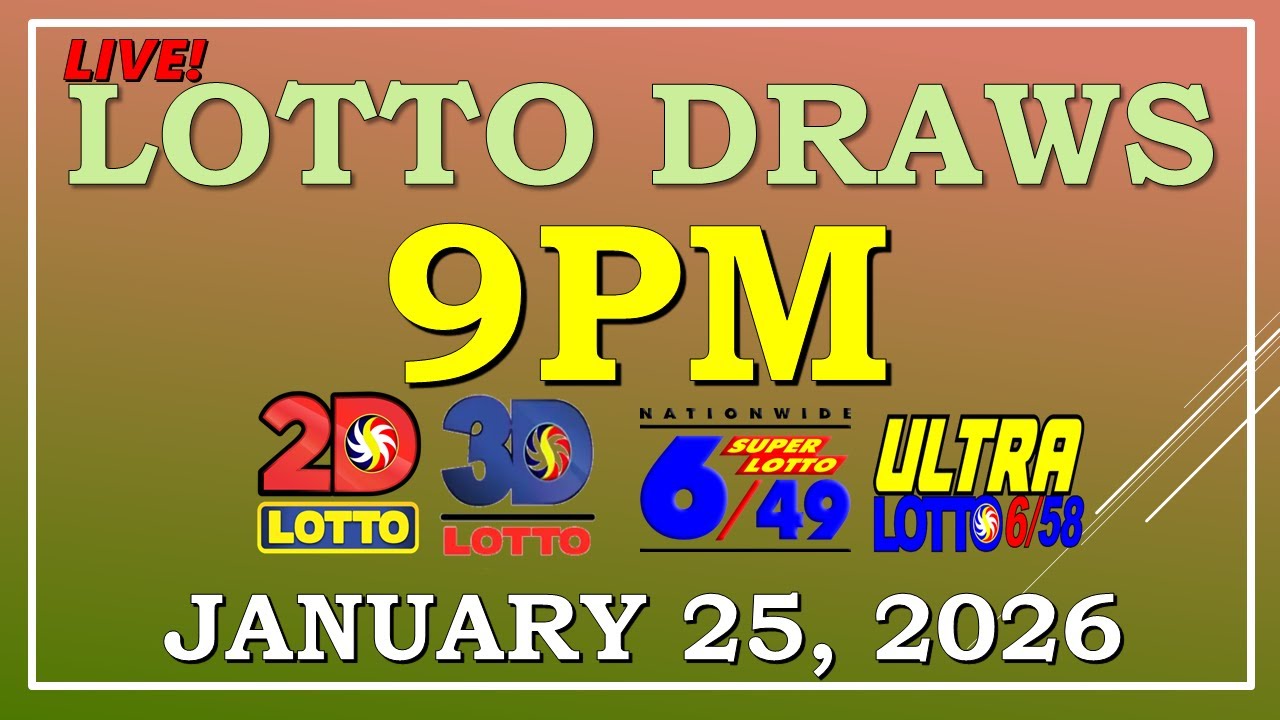 LOTTO RESULT  9PM DRAW , JANUARY 25, 2026@LottoResultTV15K