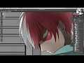 My Hero Academia Todoroki Manga Art | Моя геройская академия Тодороки Манга Арт | Speed Painting