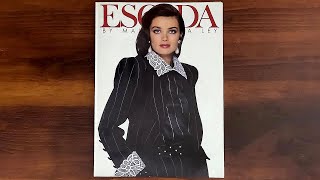 Escada Fall/Winter Late 1980s Paulina Porizkova, Cindy Crawford, Kara Young | ASMR Catalog Flip