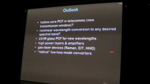 Photonic Crystal Fibers Part 3 - Philip Russel