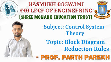 BLOCK DIAGRAM REDUCTION RULES ( 3RD SEMESTER DEGREE ENGINEERING )
