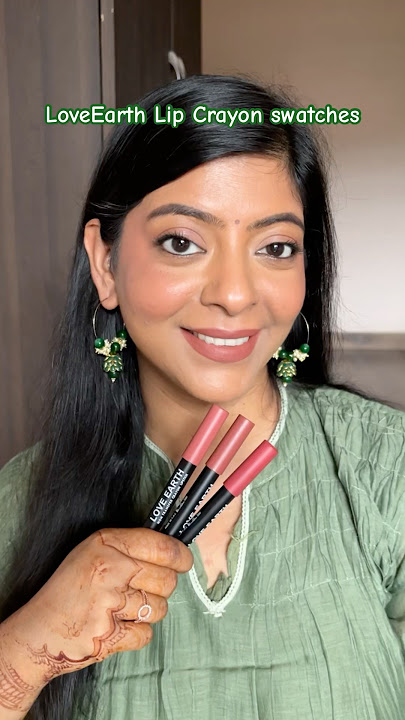 Loveearth Lip Crayon swatches - Coffee Rose & Iris