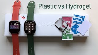 Как установить защитную пленку на Apple Watch Series 7 без пузырьков (Гидрогель vs Пластик)