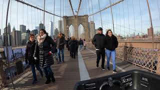Cycling the Brooklyn Bridge while Singing 12 Days of Christmas and Jingle Bells - December 2019