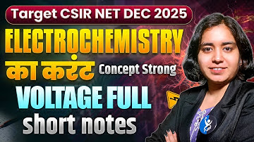 CSIR NET GATE SHORT NOTES ELECTROCHEMISTRY