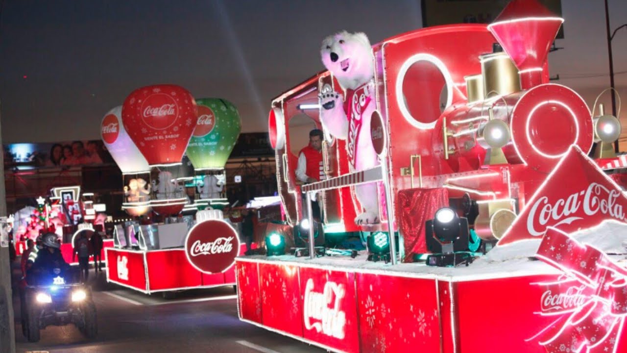 caravana coca cola desfile navideño navidad 2018 seamossanta YouTube