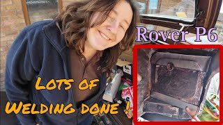 Rover P6 - Welding Inner Wing with poor gas - New tools !