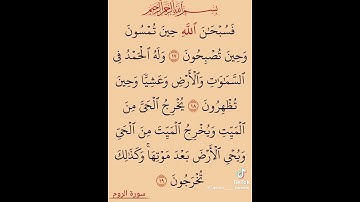 تلاوة عطرة لأيات من سورة الروم.