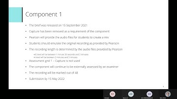 Pearson Edexcel AS level and A level Music Technology 2021/22