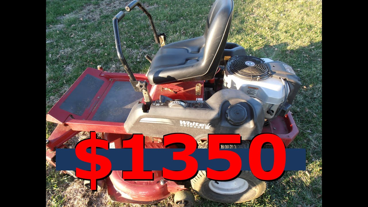 lawn mower 50" zero turn, White Outdoor 22 HP Tecumseh YouTube