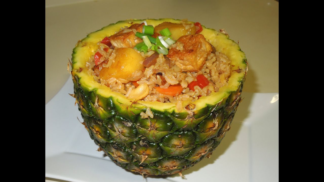 pineapple fried rice with chicken Pineapple Fried Rice - With Tofu Recipe