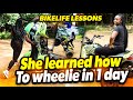 She Learned How to Wheelie In One Day | BIKELIFE LESSONS