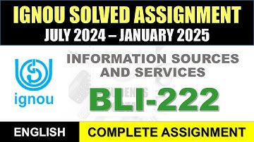 BLI 222 Solved Assignment 2024-25 || bli-222 solved assignment in English || July 2024 to Jan 2025
