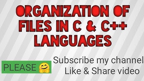 BS+2nd year computer classes ||| Lecture#4 ||| Organization of Files on Storage Media in C & C++
