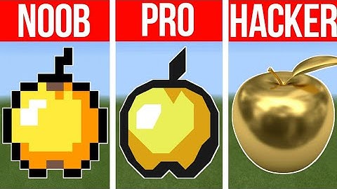 NOOB vs PRO vs HACKER Minecraft Pixel Art Golden Apple