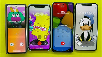 Incoming+Outgoing Call Samsung Z Fold2+Z Flip3 vs IPhone 11+IPhone 11 Pro Max