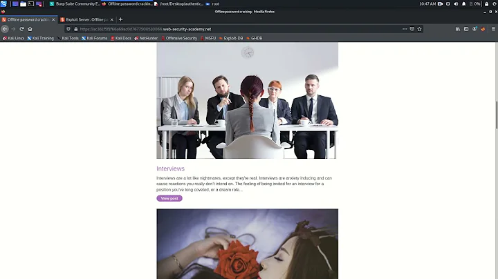 Web Security Academy - Authentication - Lab10# Offline Password Cracking