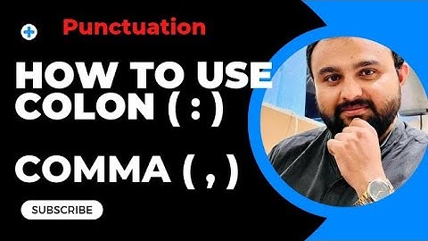 Colon | Comma | Punctuation| Part Three by Syed Wassi Shah #grammar #punctuation #css #pms