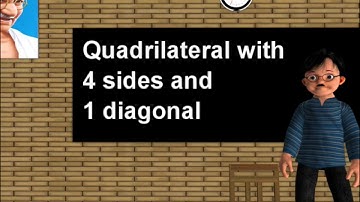 Maths - How to construct a quadrilateral when 4 sides and one diagonal given - English