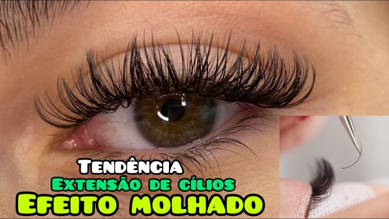 COMO FAZER EFEITO MOLHADO TENDÊNCIA EXTENSÃO DE CÍLIOS