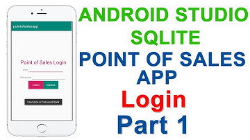 Point of Sales App using Android and Sqlite Login Part 1