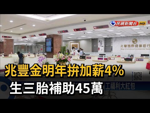 兆豐金明年拚加薪4％ 生三胎補助45萬－民視新聞