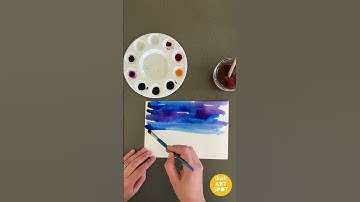 Watercolor and Salt Landscape