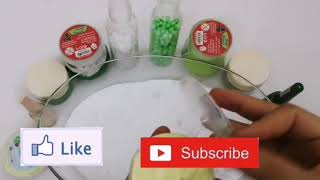 Mix green color with slime⭐|| خلط اللون الأخضر مع السلايم ⭐