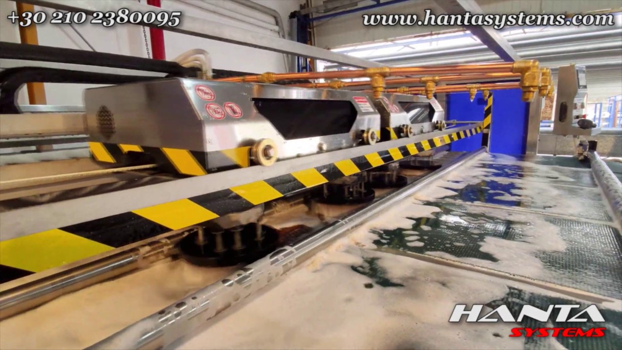 Πλύσιμο χαλιών στο νέο μηχάνημα της Hanta Systems - YouTube