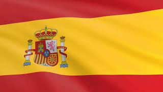 Flag of Spain waving in the wind - Flag animation - Motion background - 4K UHD
