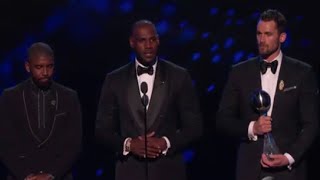 ESPYS 2016  LeBron James Speech On Cleveland's Best Moment