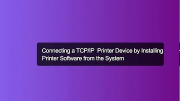 TCP/IP Printer Installation by installing software from the disk and system