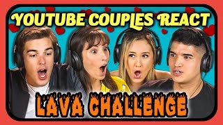 YOUTUBE COUPLES REACT TO LAVA CHALLENGE (The Floor is Lava Challenge)