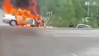 "Аморок" запалил "Нексию" и убил пассажира