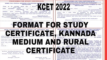 KCET 2022 DOCUMENTS FORMAT|STUDY RURAL KANNADA MEDIUM OTHER FORMATS|KEA LATEST|students solution