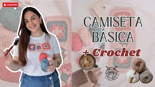 Transforma una camiseta básica con crochet | DIY fácil con granny squares