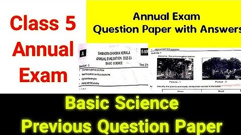 Class 5 basic science annual exam question paper #annual_exam_basic_science_2024 #questionpaper#exam
