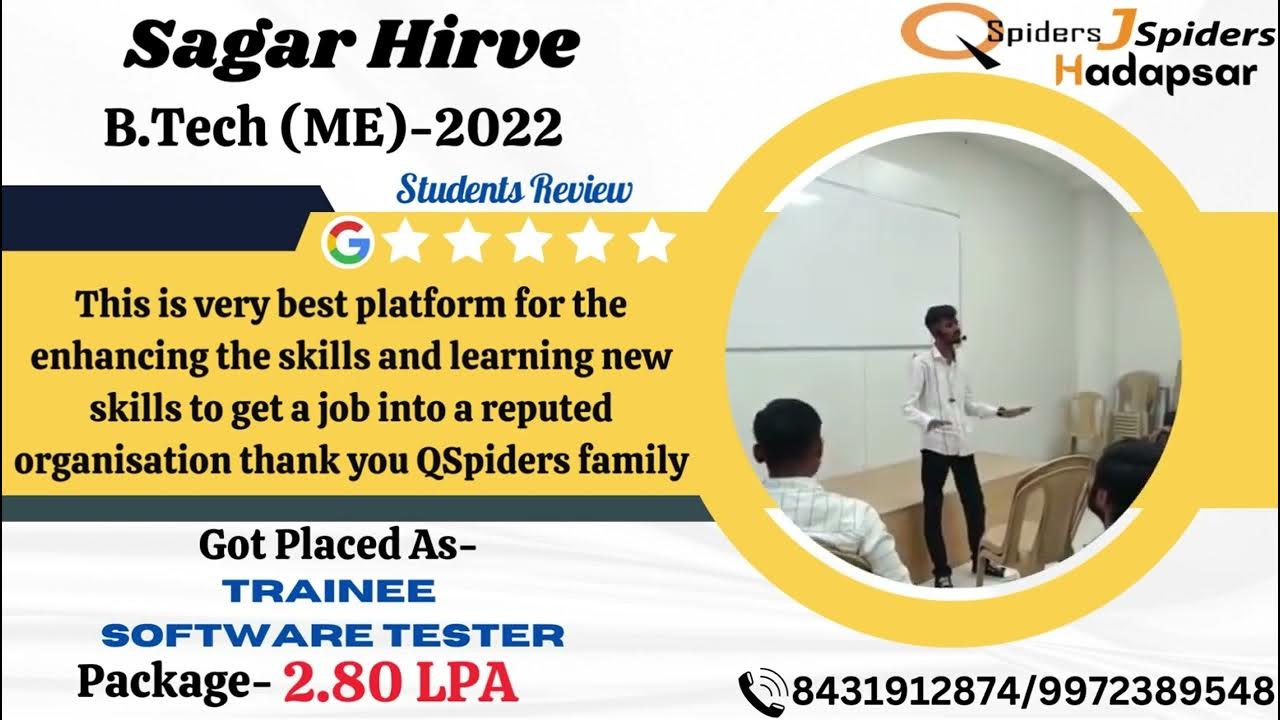 QSPIDERS HADAPSAR STUDENT GOT PLACED AS TRAINEE SOFTWARE ENGINEER