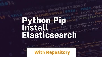 python pip install elasticsearch