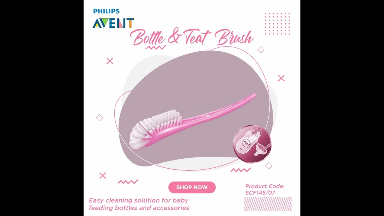 Philips Avent Bottle and Teat Brush (Pink)