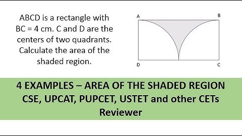 4 item Area of the Shaded Region - CSE, UPCAT and other CETs Reviewer