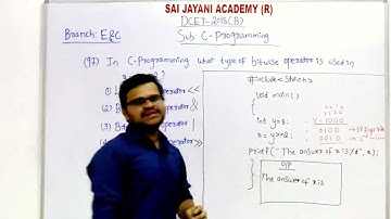 DCET 2018 |EC| C-Programing | SAI JAYANI ACADEMY (R)
