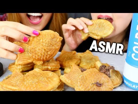 ASMR EATING SWEET RED BEAN FISH BREAD (TAIYAKI 붕어빵 먹방) | Kim&Liz ASMR